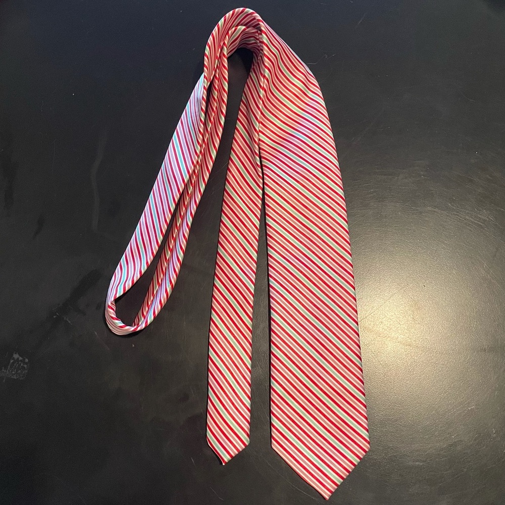 Holiday Traditions | Red, White, & Green Striped Novelty Tie
